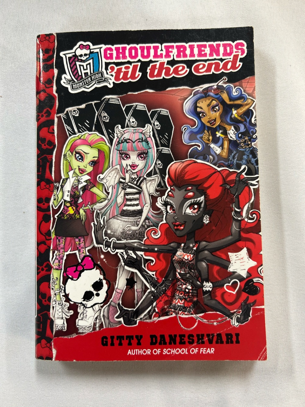 monster high black red pink character collage tapestry-style Book